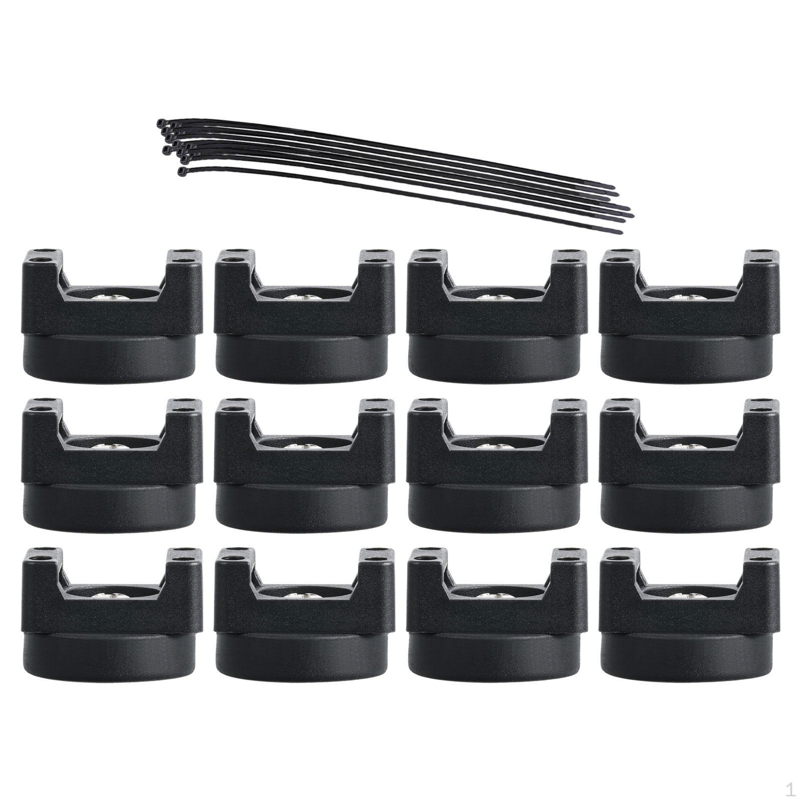 

Mount Nylon Cable Ties Holder Heavy Duty Accessories, Professional Wire Fixed Fastener Clips, 12pcs