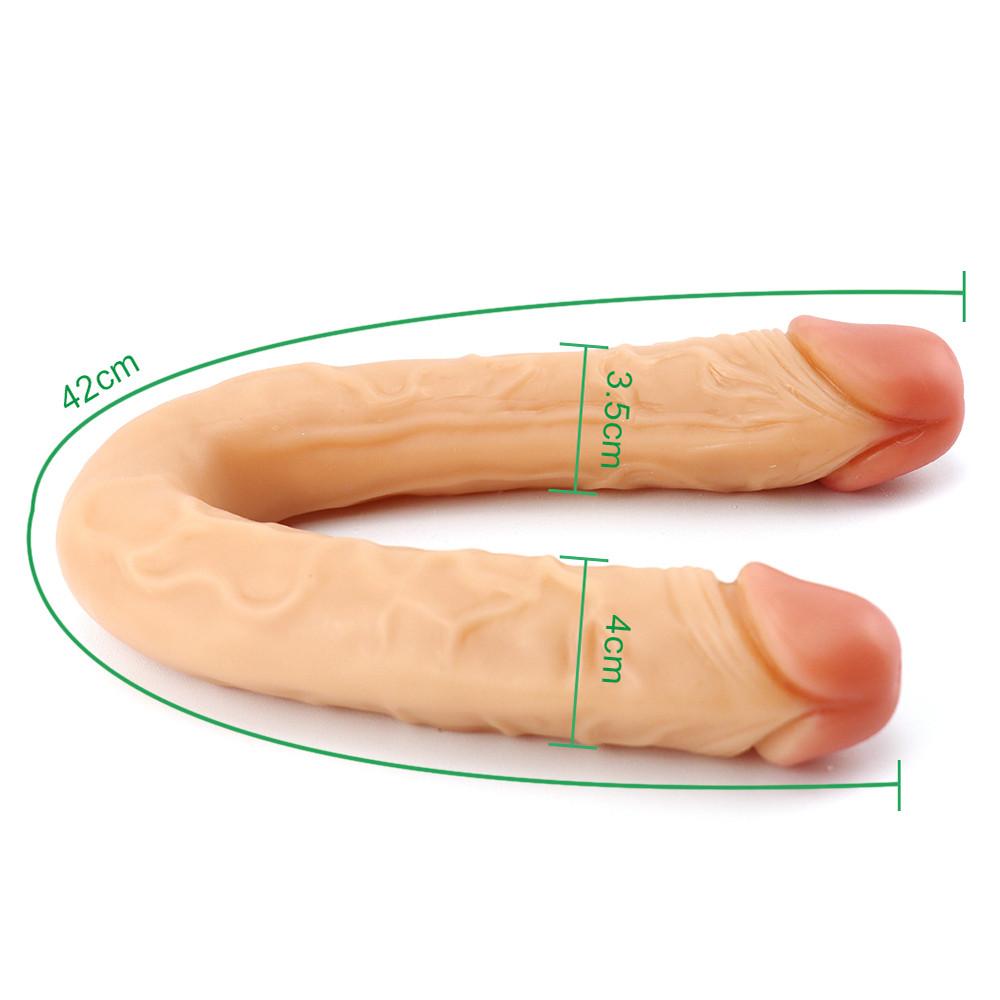 MoDi Huge Dildo 56cm Super Realistic Soft Penis Double Heads Sex Toys for Women Men