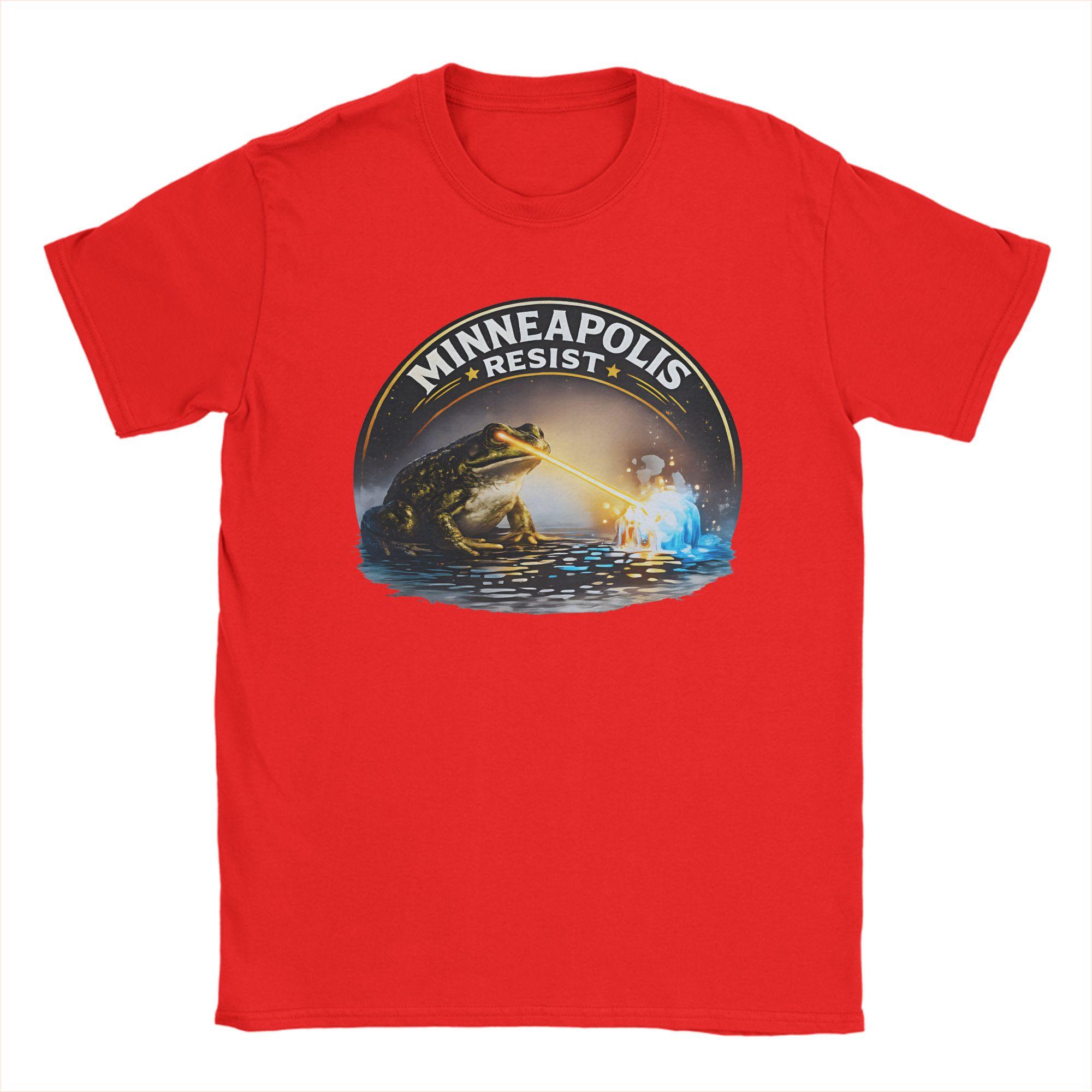 

Rebel Minneapolis frog ICE Protest Unisex T Shirt Vintage Tee Shirt Short Sleeve Crewneck TShirt Pure Cotton Gift Idea Clothing S