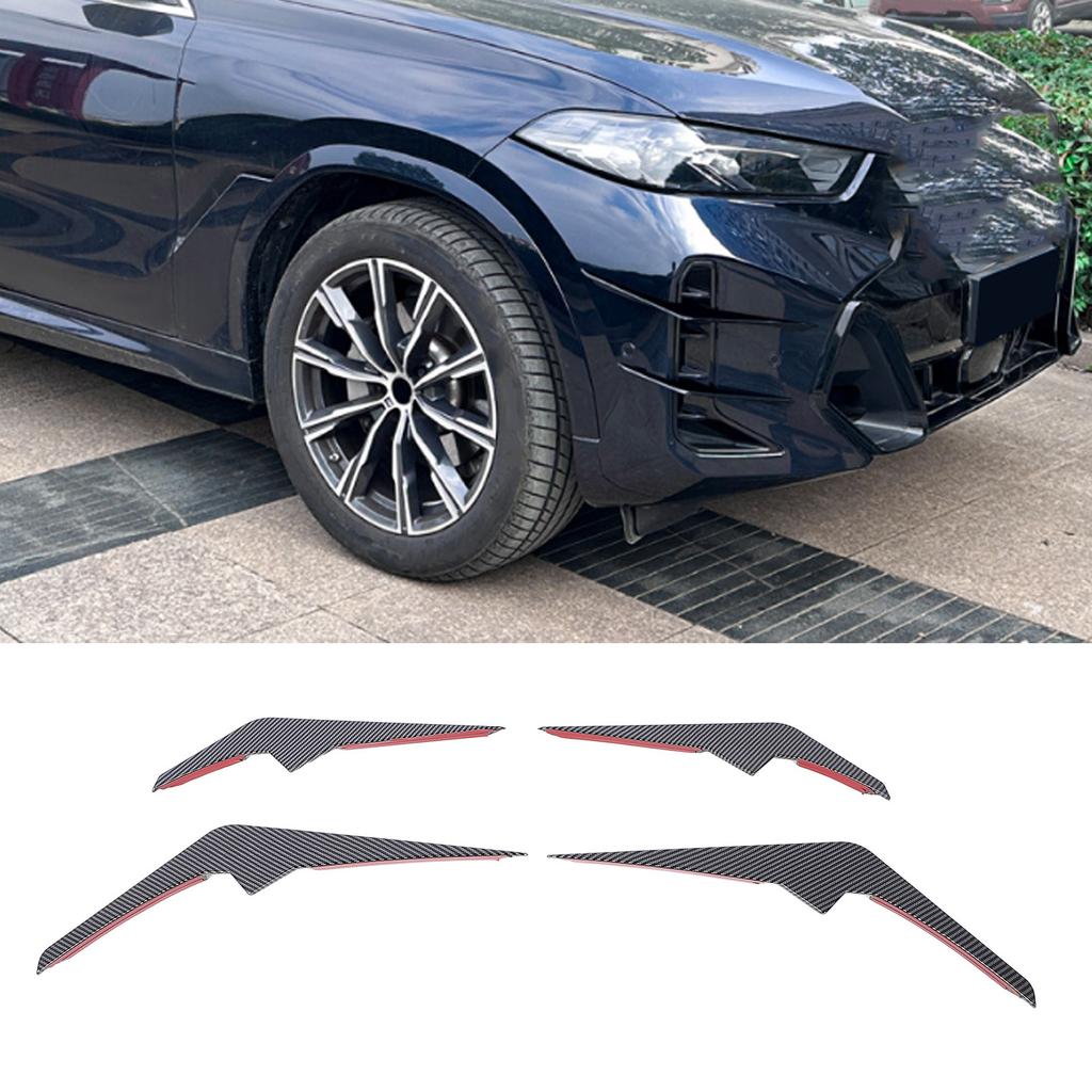 4 ks Spoilery bočních mřížek předního nárazníku Aerodynamické štěpící ploutve náhrada pro X6 G06 LCI M Sport 2023 a novější