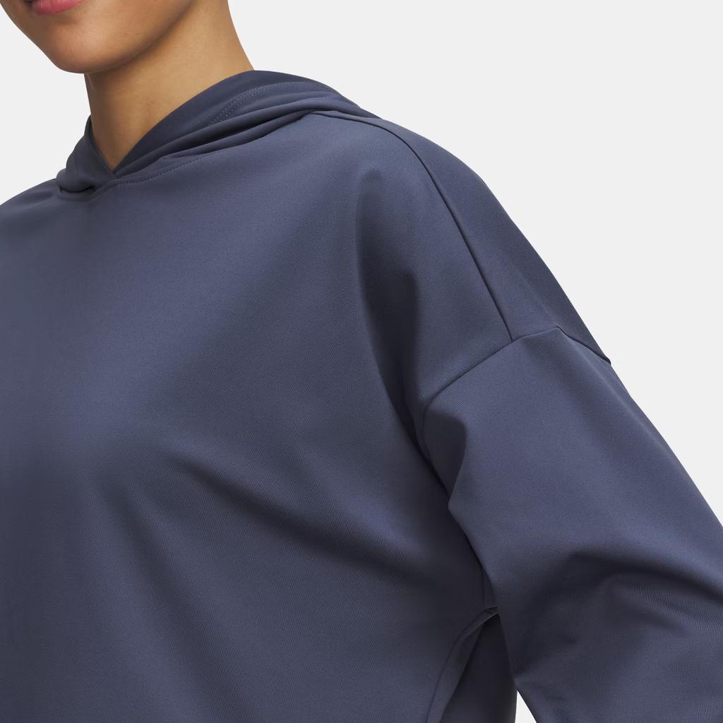 Under Armour Meridian Skin-Friendly Fashionable Versatile Solid Color Simple Sweatshirt Women sweatshirt Storm-Gray 1389784-044