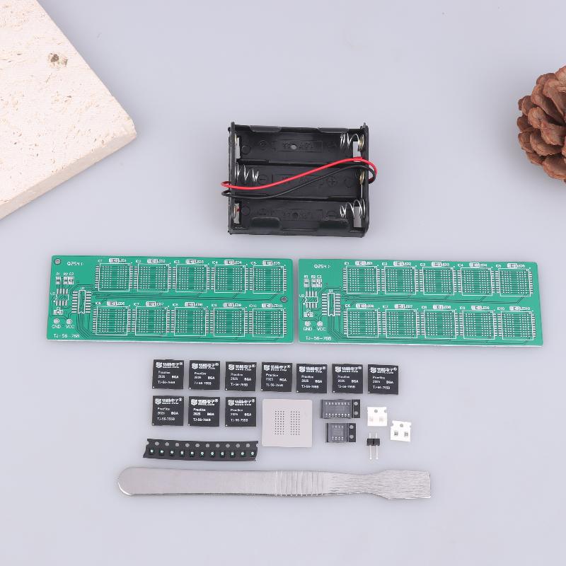 BGA-Chip-Lötübungsplatine-Kit Dezimale blinkende Lichter Lehre Praktisches Training Lötübung Einzelteile