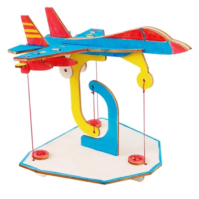 Educational Wooden Suspension Aircraft Model Science Experiment Set Physics Teaching Aid for Student Hands On Learning 1