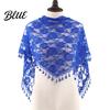 Boho Lace Scarf for Daily Use Floral Shawl with Tassels Women Elegant Sheer Wrap Wedding Head Church Evening Party Lightweight Rose Jacquard Fringed
