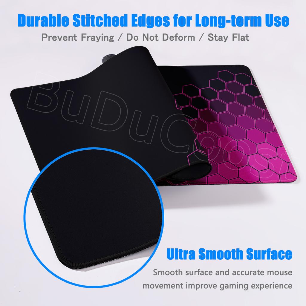 Cool XXL Rubber Large Mousepad Hexagon Geometric Art Game Mouse Pad for Game Laptop Table Decoration Office Non-slip Deskmat Rug