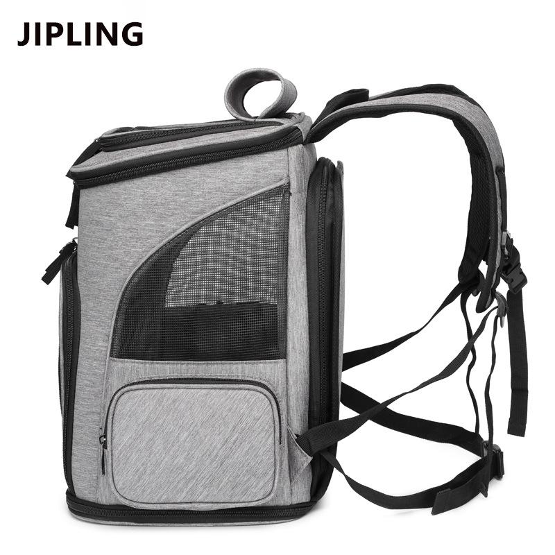 Expandable, Breathable Outdoor Pet Backpack for Cats - Portable and Foldable with Extra Capacity for Outings.