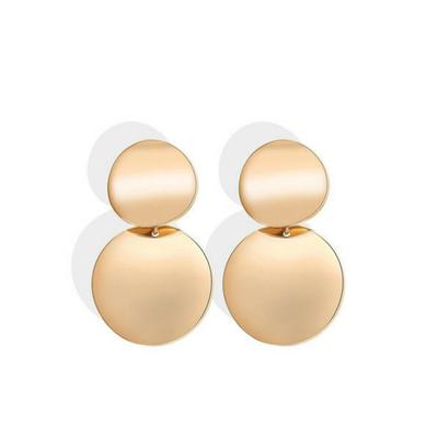 1 Pair Alloy Earring Ear Pendent Fashion Jewelry Fine Workmanship Long-lasting Round Plate Exquisite Attractive