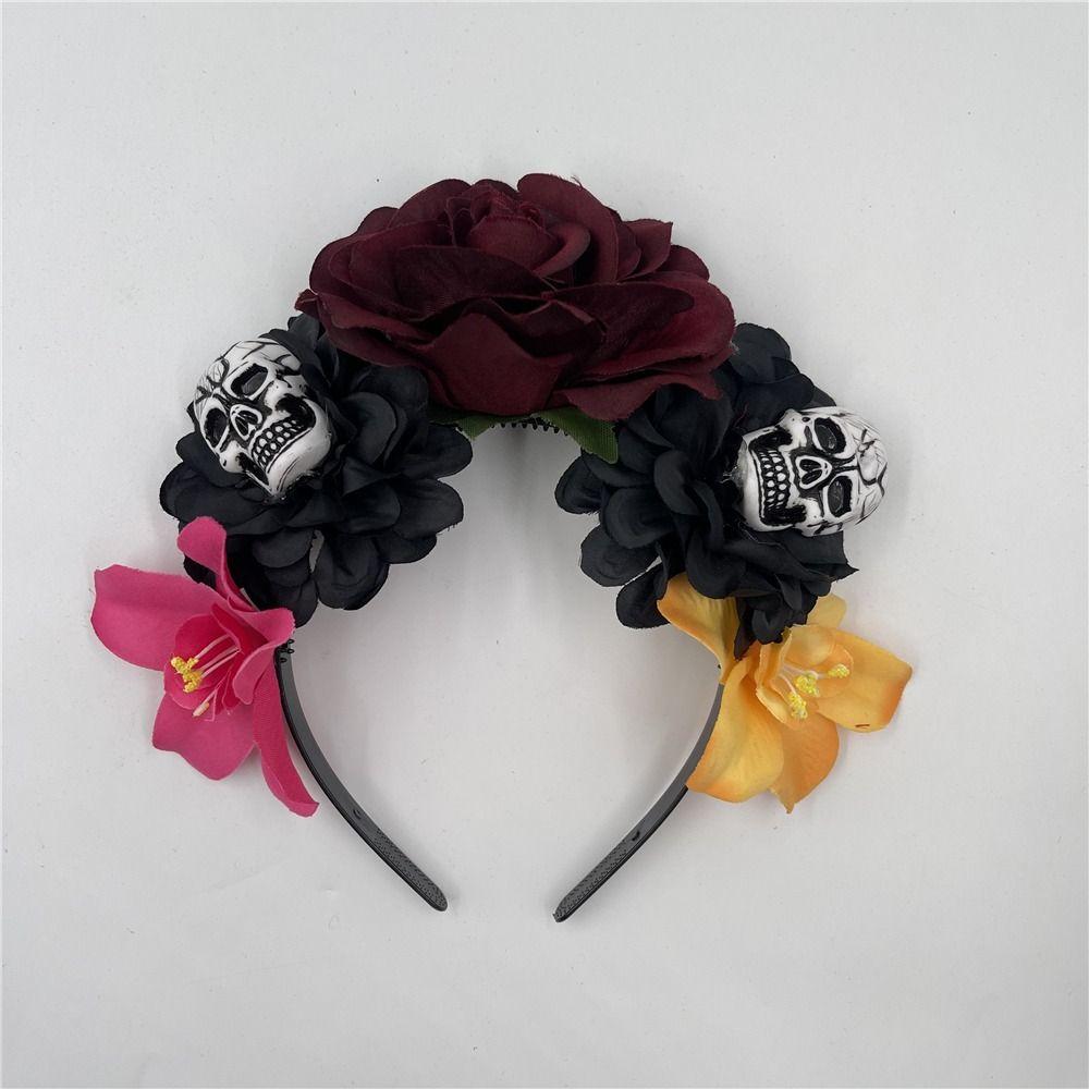 Mexican Rose Flower Crown Headband Photo Props Wedding Bridal Flower Crown  for Women