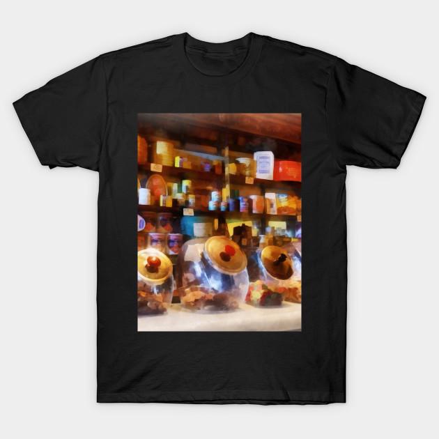 Men Black Print Tshirt Super Large TShirt grocery stores glass candy