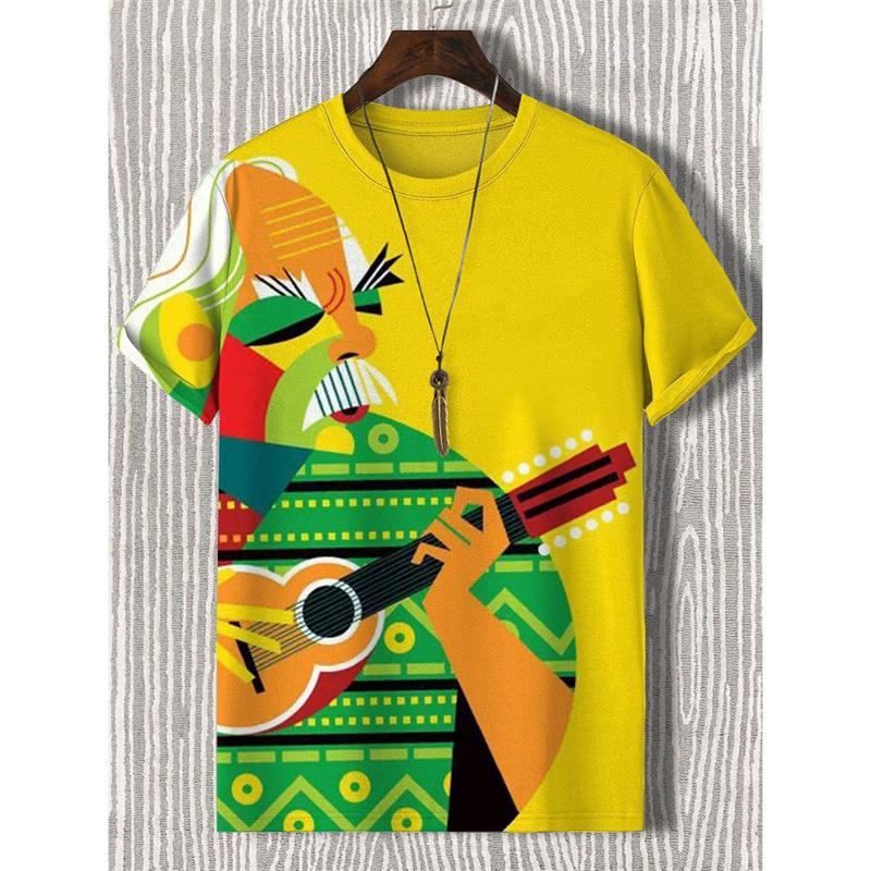 Sommer Mænds 3D Printet Rund Hals T-shirt