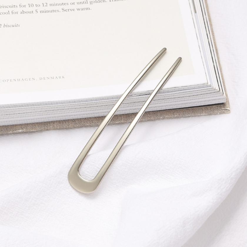 Simple U Shape Hairpins for Women Girls Hair Sticks Bride Hair Styling Accessories Sliver Gold Color Metal Barrettes Bun