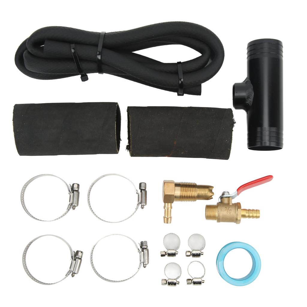 Auxiliary Transfer Tank Connector Kit with Fuel Pipe Connector Tee Clamp 11025 Replacement for Ford