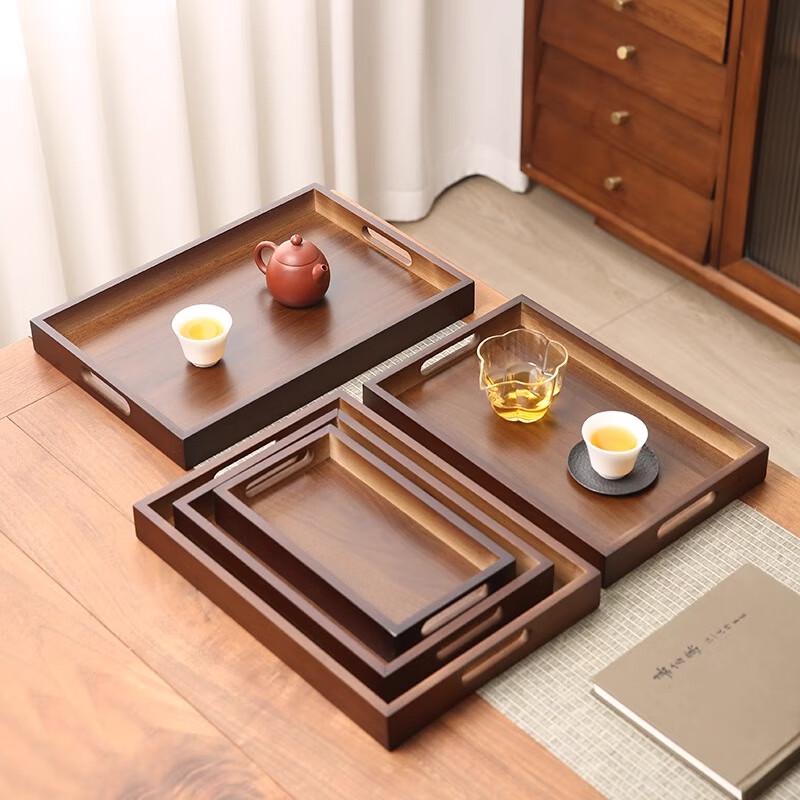 SMVP Bamboo Wooden Rectangular Serving Tray