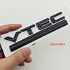 3D VTEC TURBO Emblem Badge Car Rear Trunk Decal Sticker For Honda Civic 10th 11th Accord CRV Fit City Auto Styling Accessories ako256