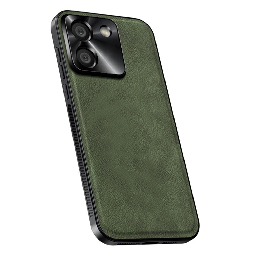 Pro Xiaomi Poco M7 Pro 5G Pouzdro PU+TPU+PC Kryt zadní strany telefonu s kovovým rámečkem objektivu
