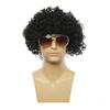 80s Disco Costume Accessories Hippie Glasses Curly Rock Wig Necklace for Unisex