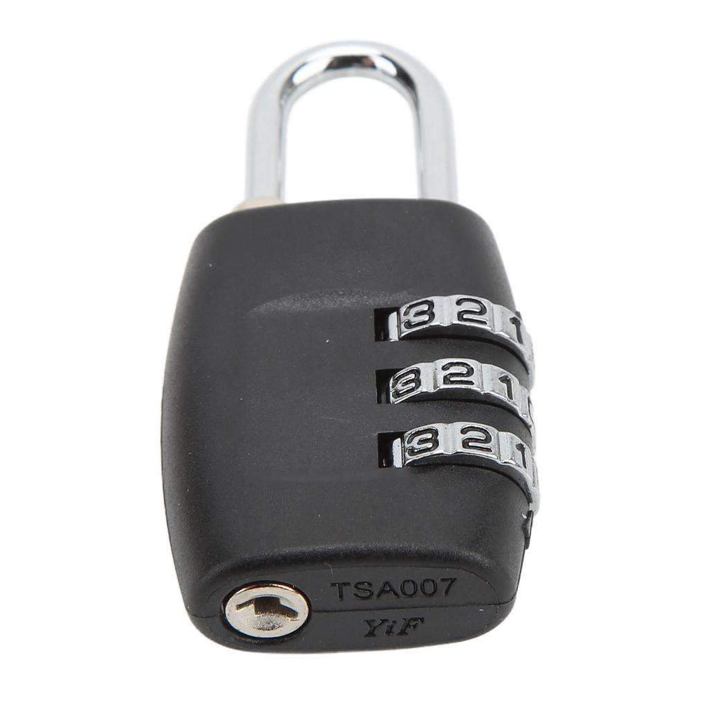 TSA-godkänt bagagelås hänglås 3-siffrig kombination stöldskydd rostfritt stål för resebagage resväska skåp