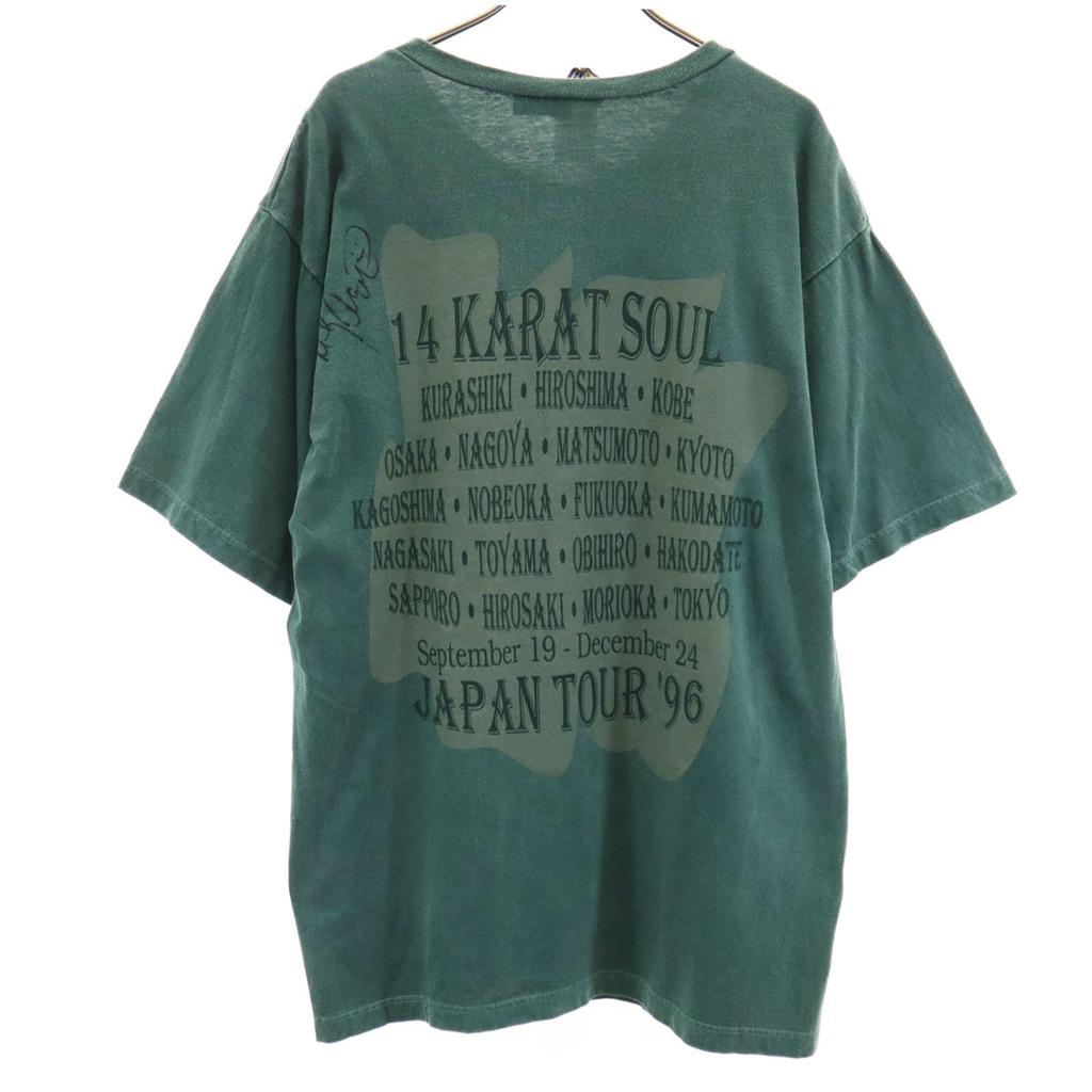 FLASH AVANTI 90s 14KARAT SOUL JAPAN TOUR`96 Short Sleeve T-shirt 2 Green Men's Used
