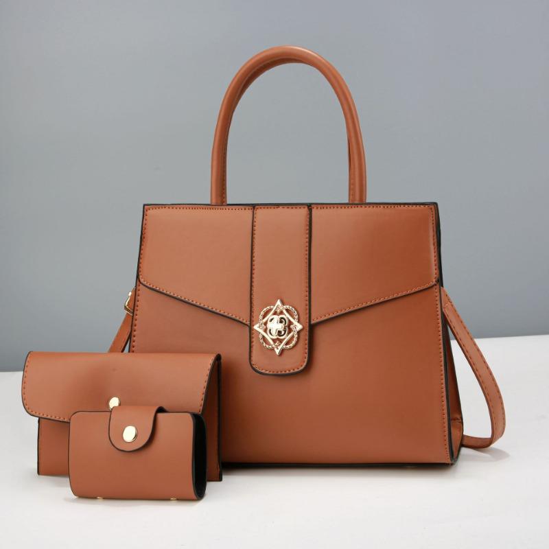 Quality Leather 3 Piece Set Luxury Handbags Women Bags Designer Crossbody Bags for Women  Large Capacity Tote Bag