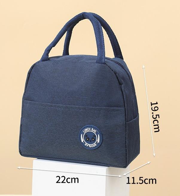 1PC Thermal Insulation Bento Bag Aluminum Foil Thermal Insulation Waterproof Outdoor Camping Picnic Thermal Insulation Bag темно-синий