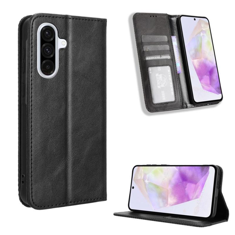 For Samsung Galaxy A56 5G Leather Retro Self-attaching Phone Case Of For SAM Galaxy A56 5G Case Flip Magnetic Wallet Cover
