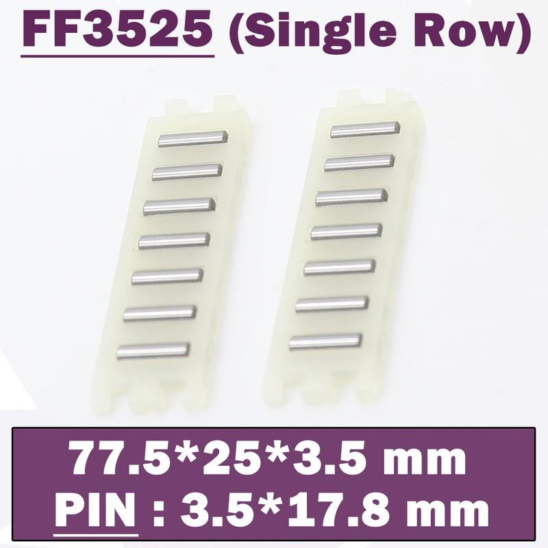 FF3525 Single Row 3.5*77.5*25 mm Linear Bearing Nylon Needle Roller Bearings (5 PCS) FT3525 For Printing Machine Pin 3.5*17.8 mm
