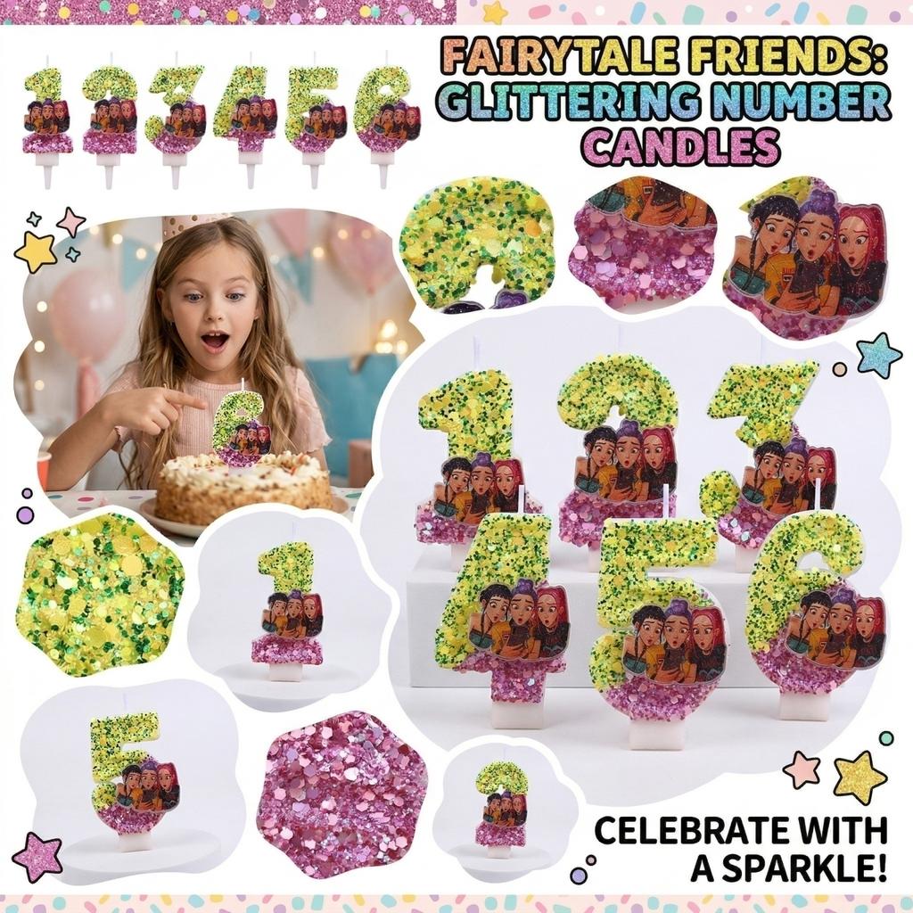 Fashion Cartoon Creative Birthday Candles Party Digital Candles