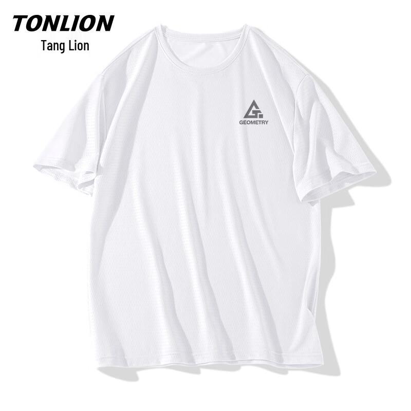 

TonLion Men s Ice Silk Short Sleeve T-Shirt M