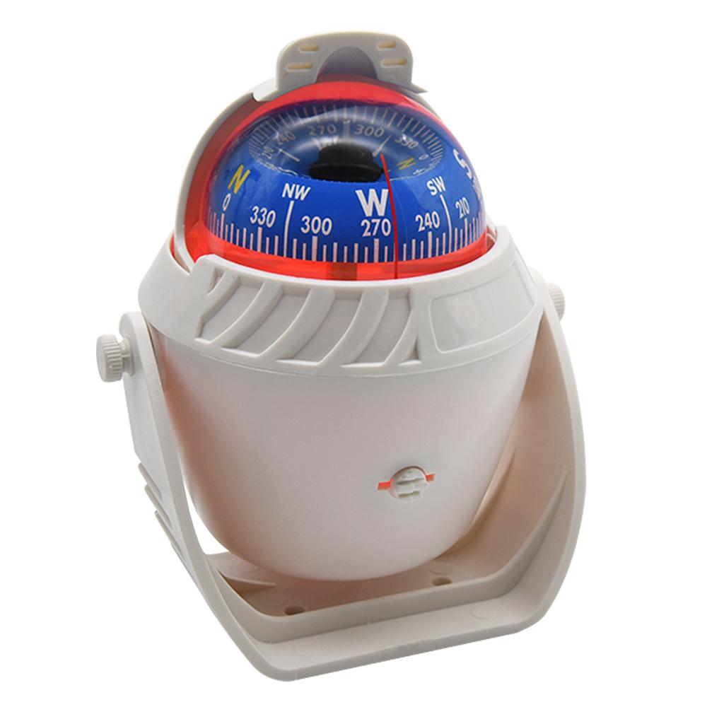 Waterproof Navigation Compass With Electronic LED Light White/Black Sea Pivoting Marine Compass For Boat Yacht Car
