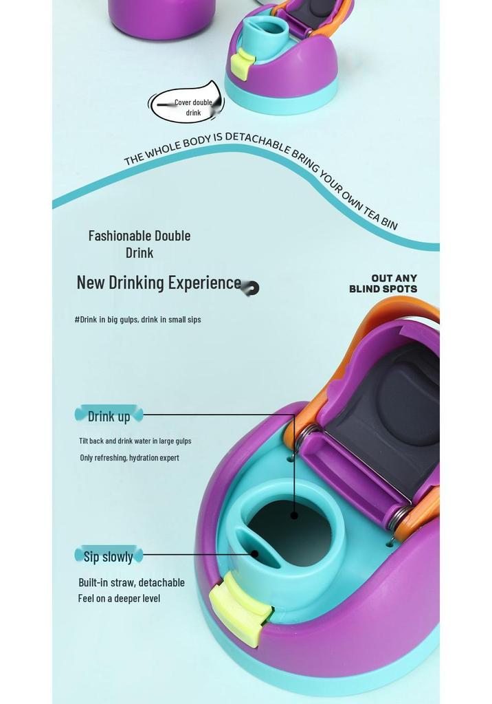 Double-Walled Stainless Steel Insulated Fruit Cup & Sports Water Bottle
