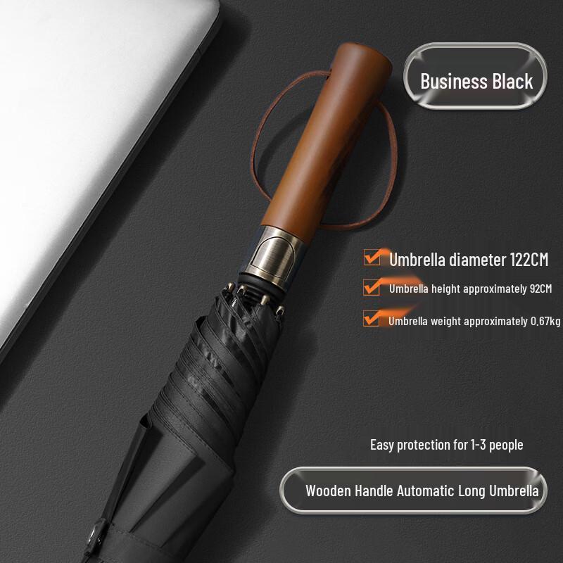 Reinforced UV Protection Straight Handle Umbrella