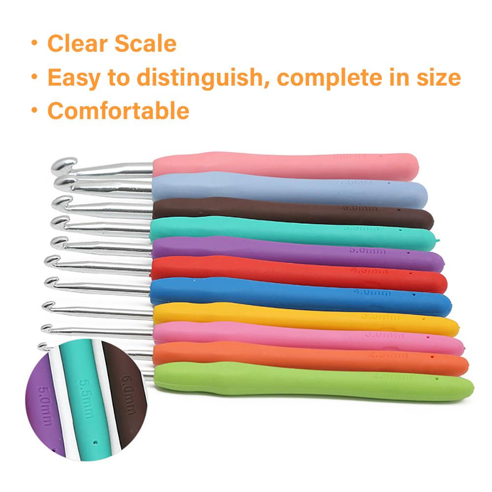 Silicone World 45/37 PCS Set Hook Needle Set DIY Hand Held Knitting Tools Beginners Woolen Weaving Tool Kits With Storage Bag