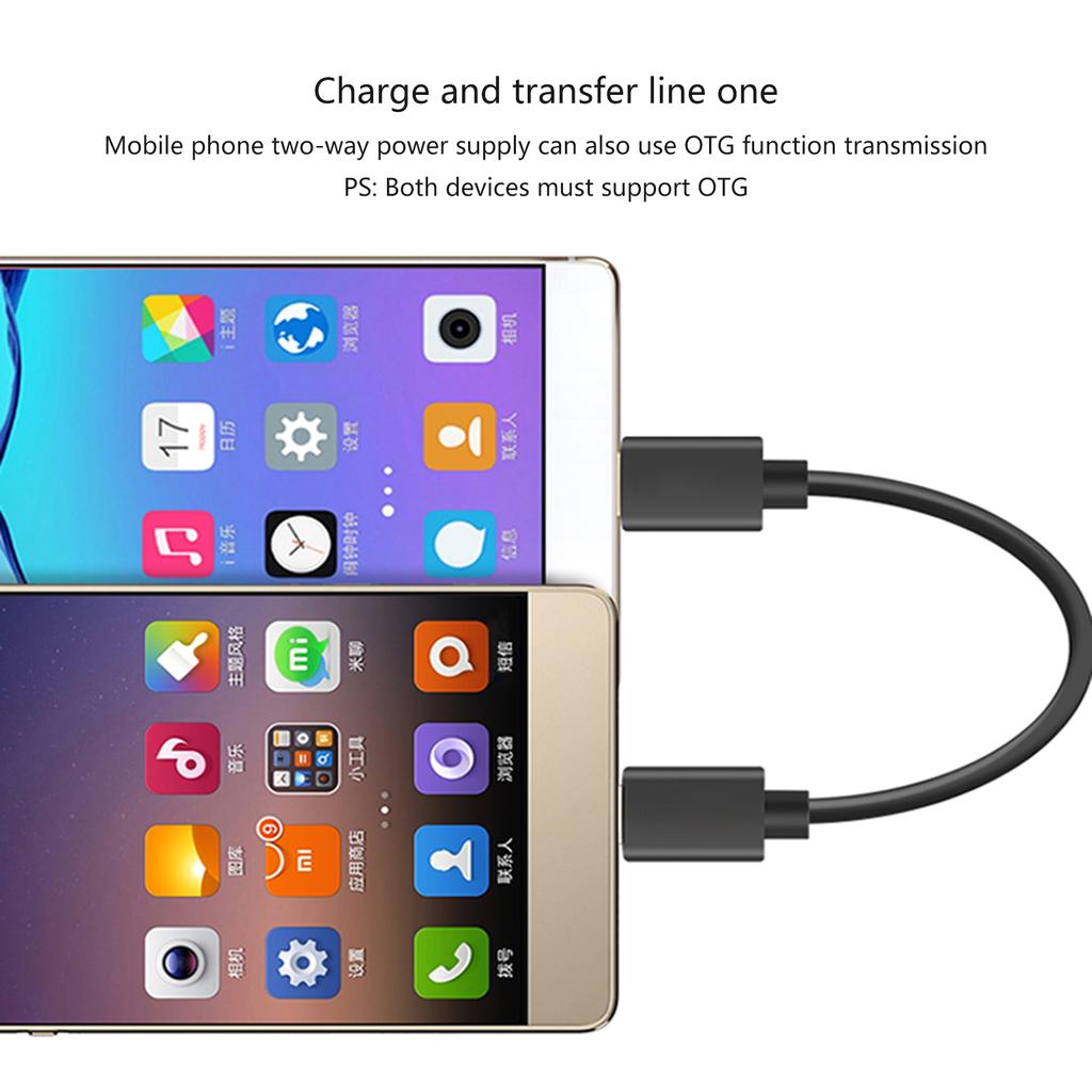 Type C to USB Cable OTG Fast Charging and Data Transfer C to USB Data Linefor Mobile Phones and Tablets