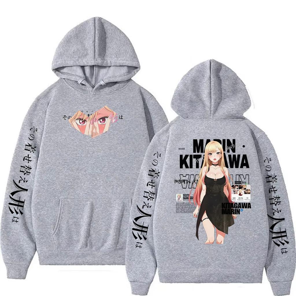 2026 Hot Sale Anime Marin Kitagawa My Dress Up Darling Hoodie Casual Unisex Streetwear Vintage Printed Sweatshirt Loose Cozy and Versatile