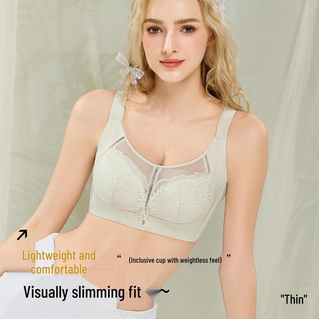 Spitzen Unterwäsche: Dünner Style Lift & Support BH für größere Oberweiten – Anti-Hänge & Verstellbares Trägerloses Design