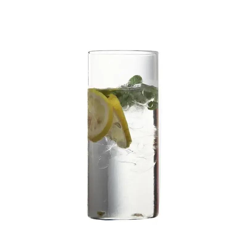 250ML Rakt Glas Vattenglas Kreativ Familj Mjölk Vattenglas Stor Kapacitet Enkelt Kallt Dryckesglas Kaffekopp Mugg