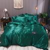 Luxury Royal 4pcs Satin Silk Duvet Cover Bedding Set Twin Full Queen Size King