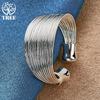 925 Sterling Silver Multi Thread Ring Fashion Jewelry