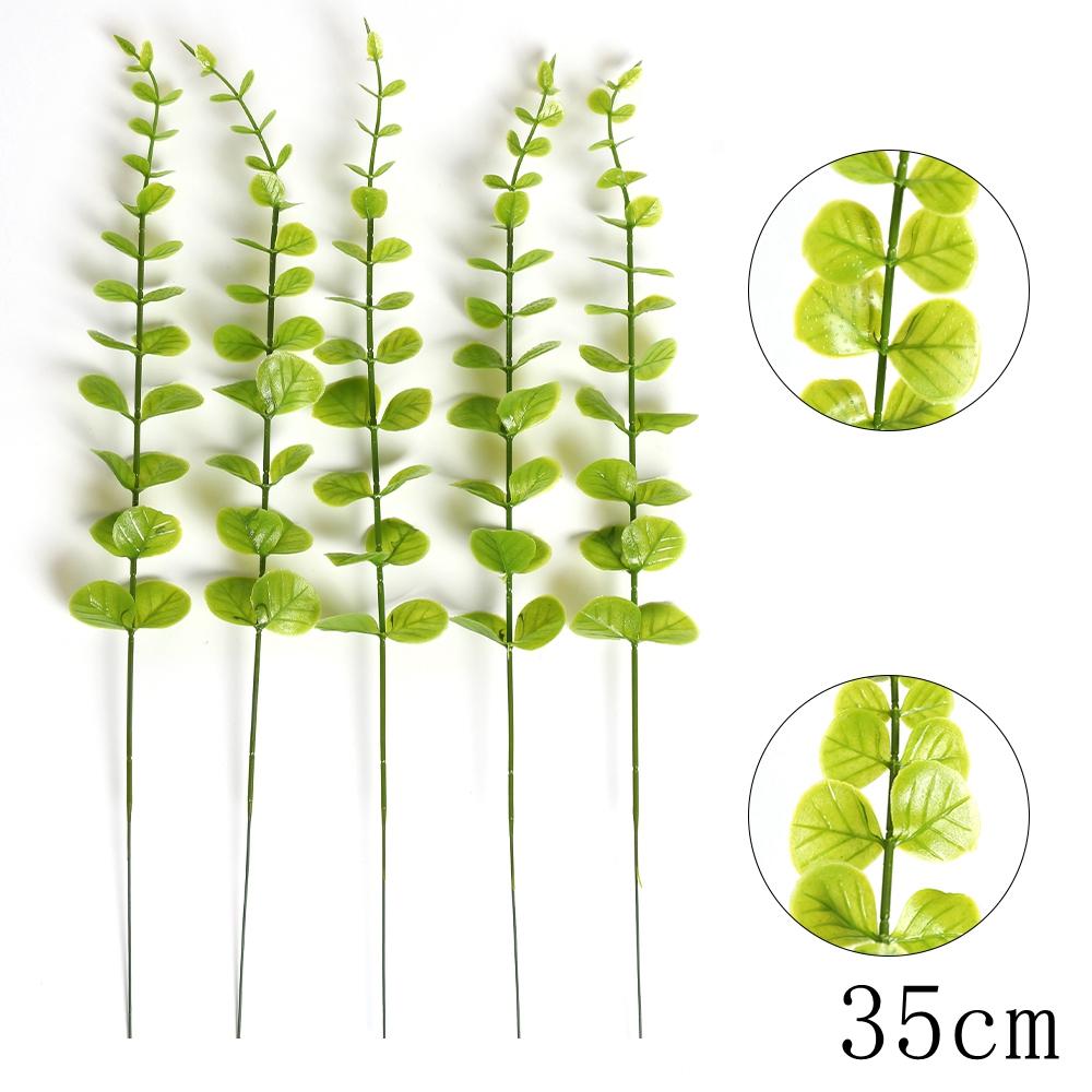 5/10Pcs Artificial Eucalyptus Leaves Green  Fake Plant for Wedding Decoration Garden Outdoor Home Decor Table Wreath Accessories