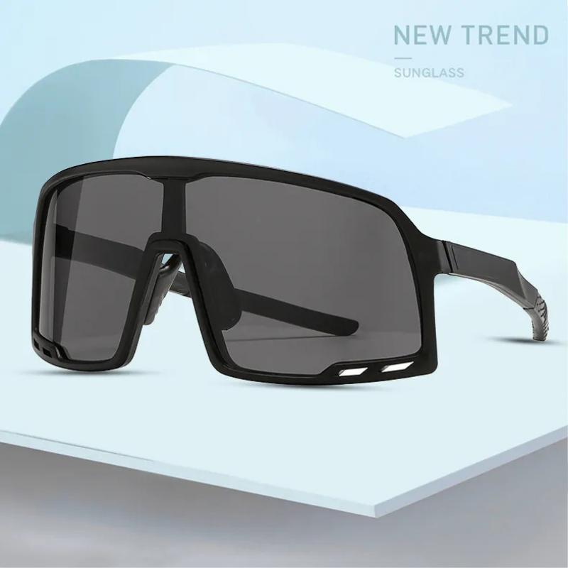 Modische Sonnenbrille mit großem Rahmen für Herren, zum Fahren im Freien, übergroße Sportbrille, bunte, nicht polarisierte Brille