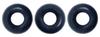 Pack of 3 Do-Nut 1 Cockrings 20 Mm Black - Oxballs - Flexible Cockrings