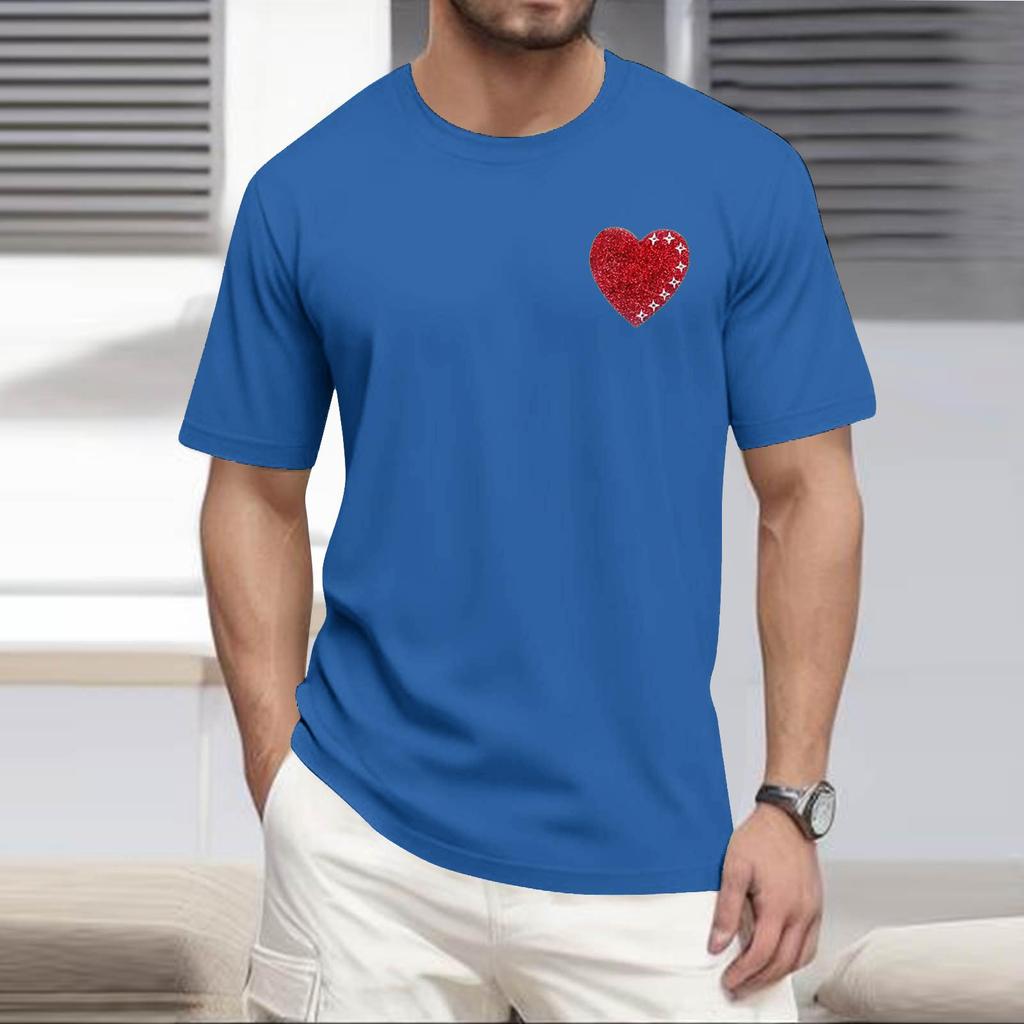 Men's Popular T-shirt Printed Round Neck Short Sleeve T-shirt