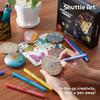 Shuttle Art Acrylic Metallic Color Pens with Brush Paint and Perfect for and Includes Storage Perfect for DIY and Art A Great Markers, 24-Color Set,