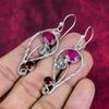 Ruby & Garnet Earrings Gemstone Jewelry, 925 Solid Sterling Silver Handmade Earrings, Latest Design Jewelry