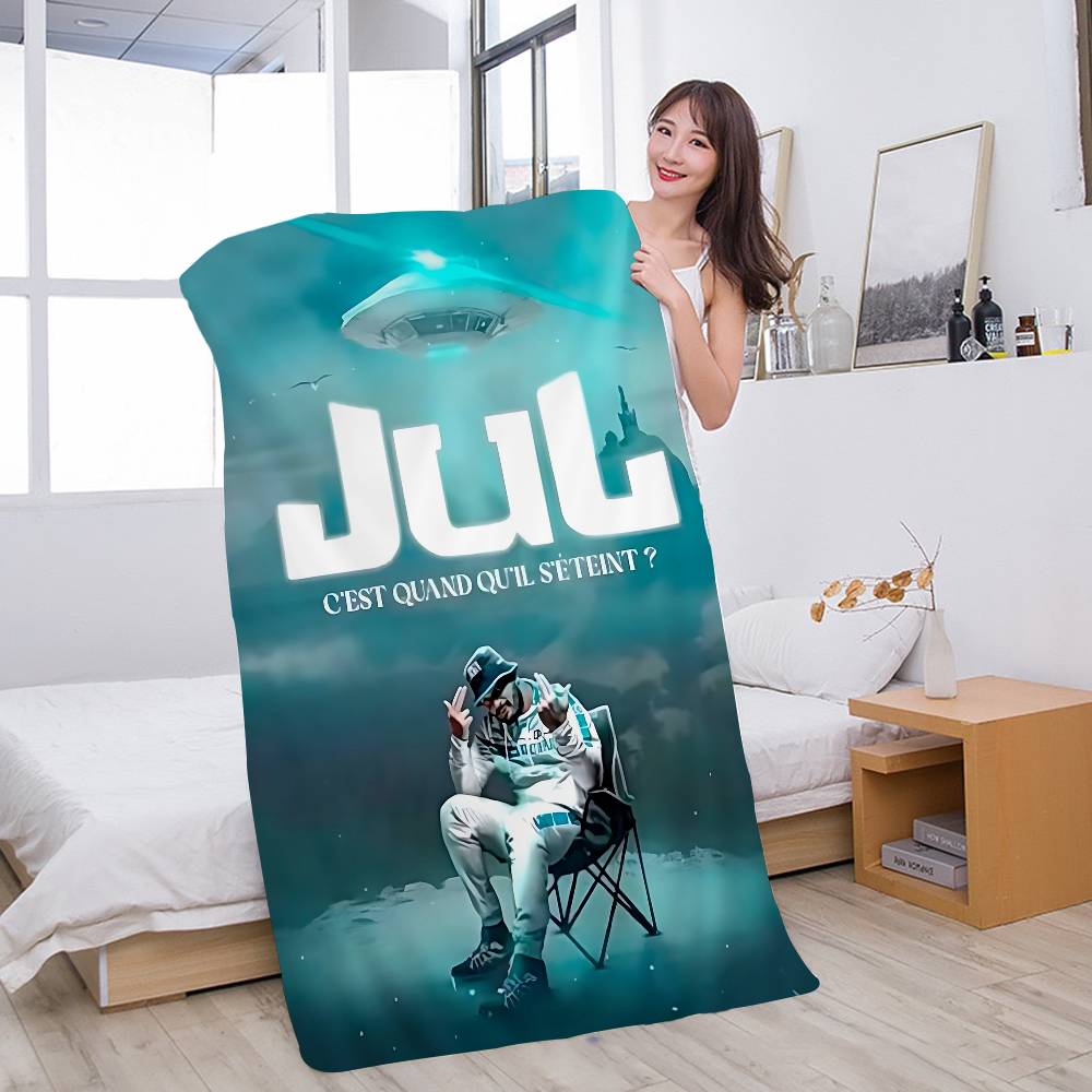Rapper JuL Muziekalbum Microvezel Strandlaken Absorberend Sneldrogend Zacht Yoga Zwemmen Resort Bergbeklimmen Handdoek W45*H90(CM)