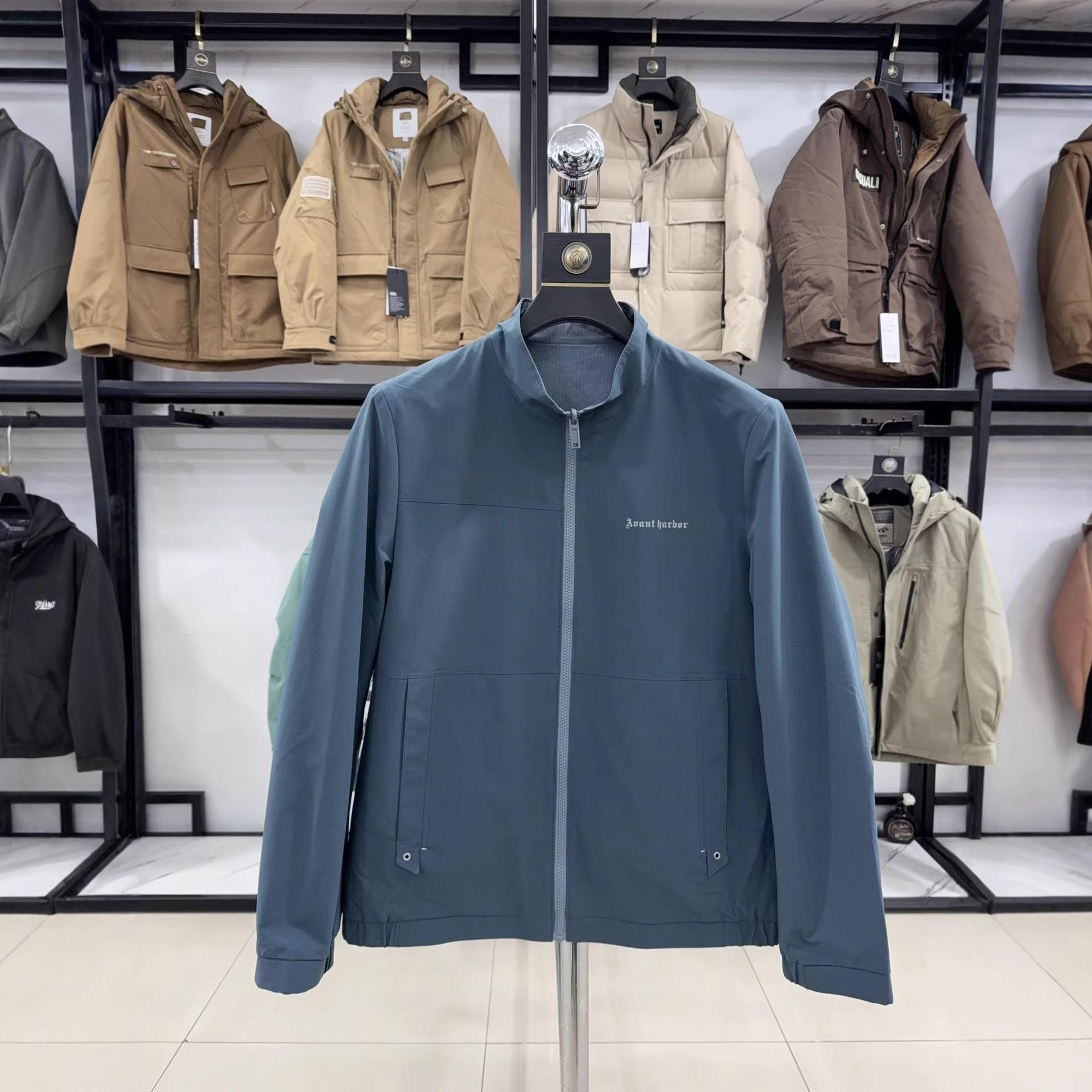 

H Brand Reversible Men s Stand Collar Spring/Autumn Jacket - Business Casual, Versatile (1Y363A) Size 175 (130-145 lbs)