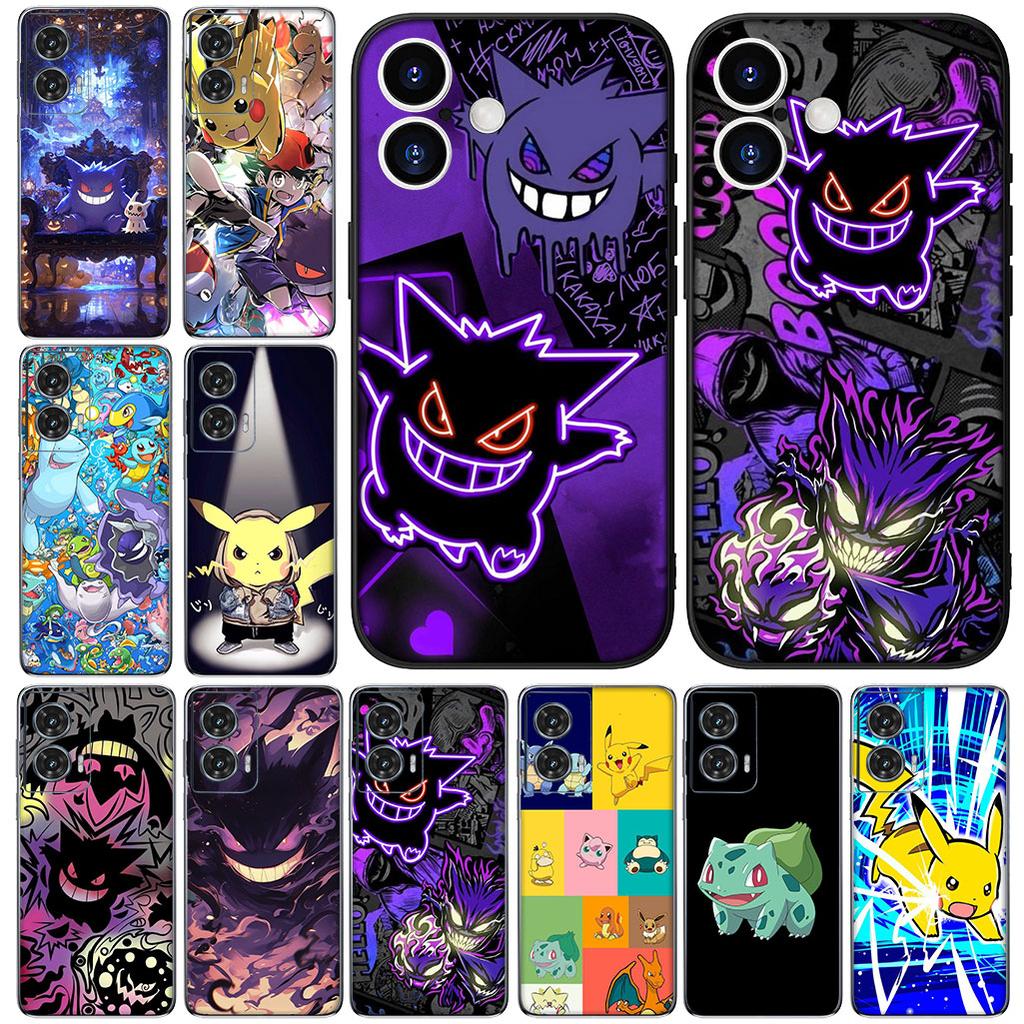 GO Gengar P-Pokemons P-Pikachus for Motorola Moto Edge 50 30 One Fusion 40 Neo Ultra Pro 20 Lite G50 G85 E15 E14 Phone Case