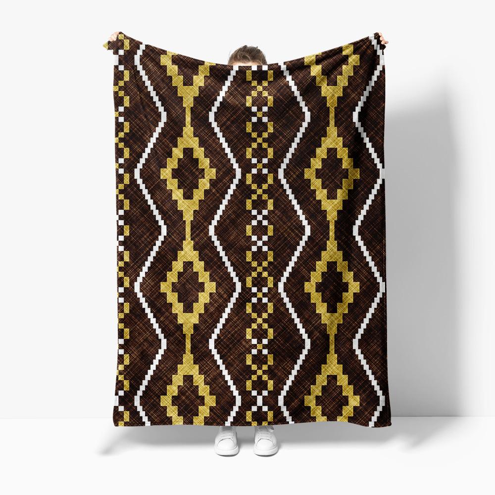 

Geometric Print Throw Blanket Diamond Pattern Sofa Bed Living Room Decorative Throw Blanket for Couch Cushion Cover 75x100cm (30x40inch)