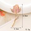 New 3D Rose Flower Alloy Phone Case Charm with Rhinestone Droplet.