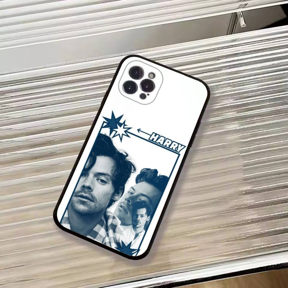 H-HaRRy Music S-Styles Phone Case For iPhone 17,16,15,14,13,12,11 Plus,Pro Max,XS,Soft Black Cover